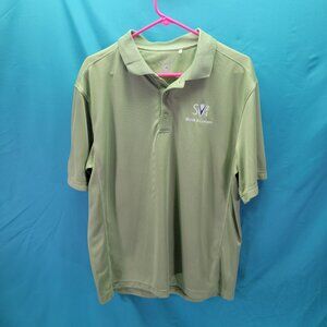 Clique Polo Shirt men's Large SV S2 4 Allen & Company Logo 100% Polyester